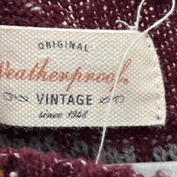 Weatherproof Vintage Maroon Nordic Fairisle Pattern Sweater XXL Crewneck - Picture 4 of 12